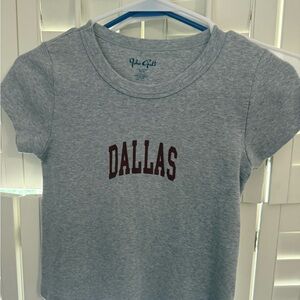 Brandy Melville Grey Tee and dallas white tee (sold together)